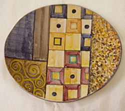 klimt decoro piatto ovale